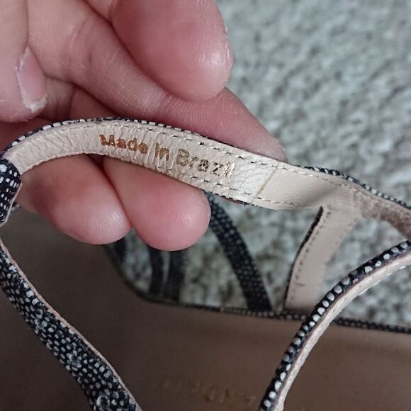 Loeffler Randall Black & white Strappy Sandals size 7.5 - Picture 10 of 12